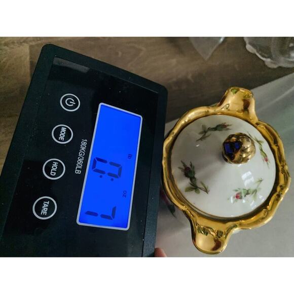 Bareuther Waldsassen Bavaria Pink Rose Porcelain Sugar Bowl w/ Gold Trim Handles - Picture 11 of 11